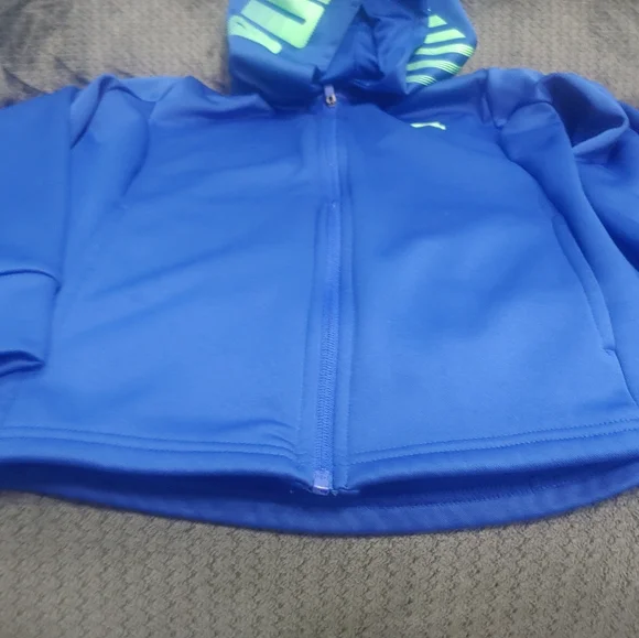 Puma sweatshirt Zip up jacket hoodie dri fit Youth boys - Picture 2 of 13